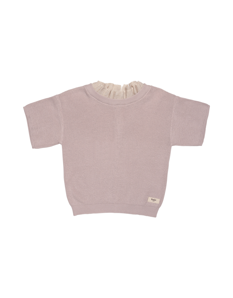 Baje Studio Gini Shortsleeve Knit Top Lilac