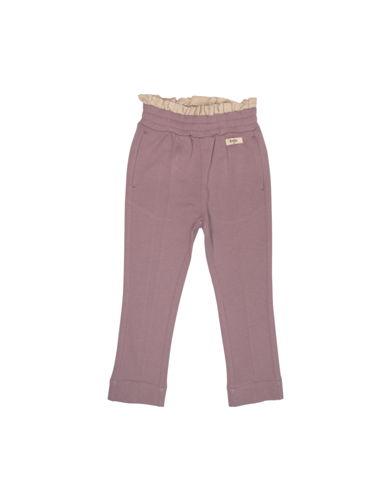 Baje Studio Miara Sweatpants with linen ruffle lilac