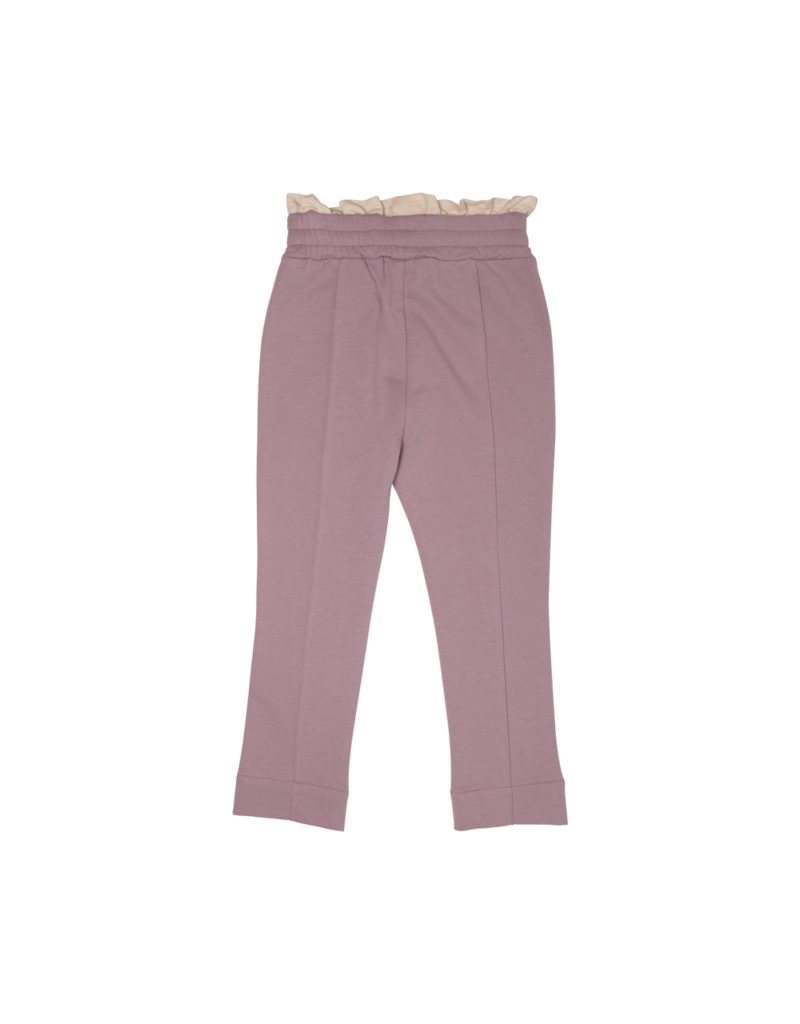 Baje Studio Miara Sweatpants with linen ruffle lilac