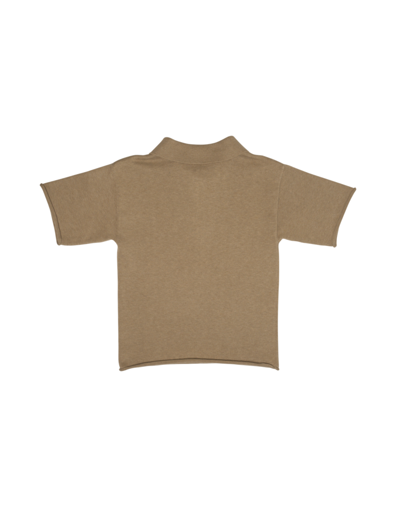 Baje Studio Mackay Knitted Cashmere Polo Taupe