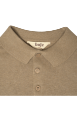 Baje Studio Mackay Knitted Cashmere Polo Taupe