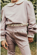 Baje Studio Wovlvi Sweatpants with linen ruffle lilac