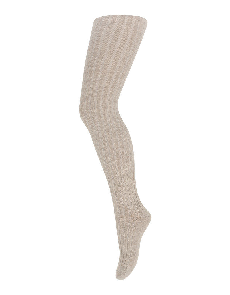 mp Denmark Cotton Rib Tights Beige Melange 108