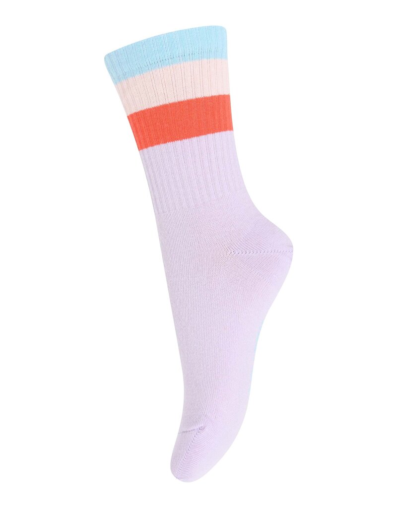 mp Denmark Wide Stripes Socks Cloud Lilac 4111