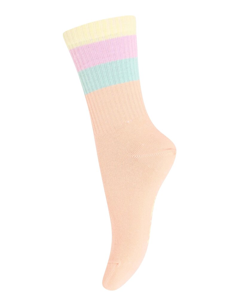 mp Denmark Wide Stripes Socks Peach Perfect 1070