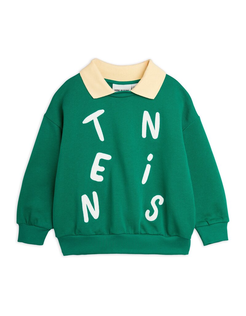Mini Rodini Tennis application collar Sweatshirt Green