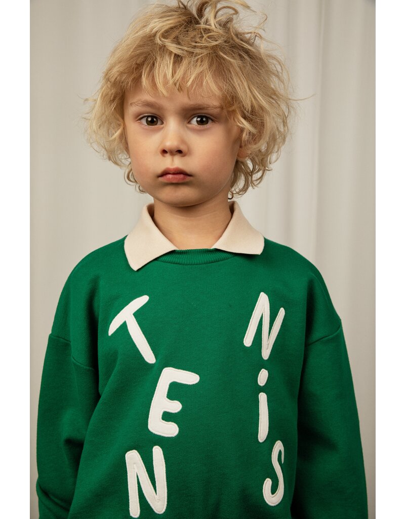 Mini Rodini Tennis application collar Sweatshirt Green