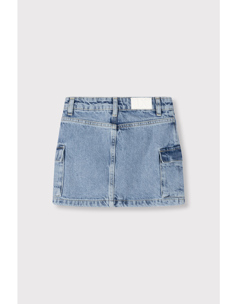 Alix the Label Denim Cargo Skirt Denim Blue