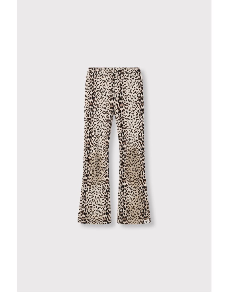 Alix the Label Knitted Leopard Flared Pants
