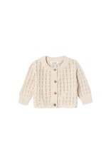 Lil' Atelier Fauci Short Knit Cardigan Sandshell