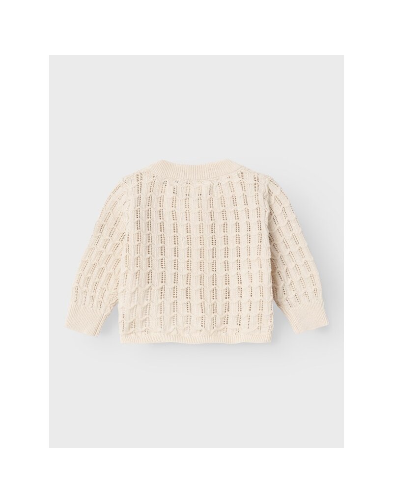 Lil' Atelier Fauci Short Knit Cardigan Sandshell