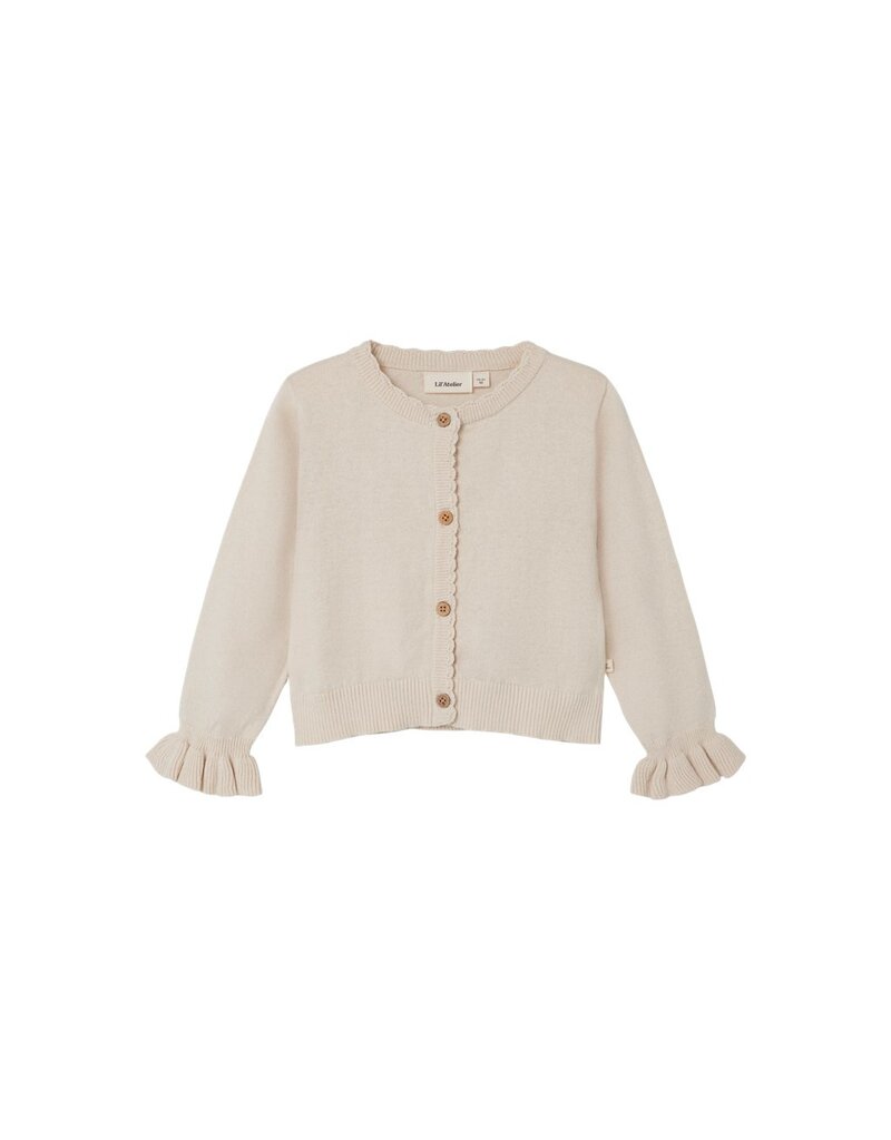 Lil' Atelier Fauci Short Knit Cardigan Sandshell Kids