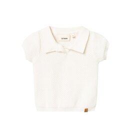 Lil' Atelier Johanno Knit Polo Coconut Milk