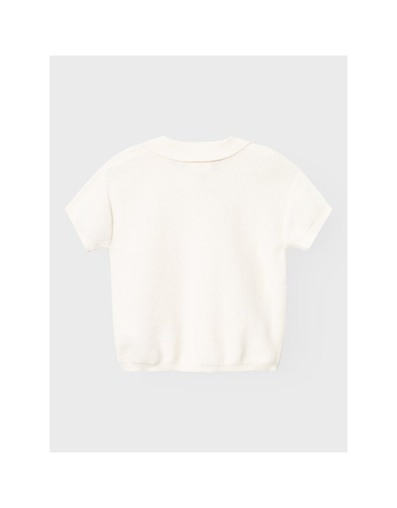 Lil' Atelier Johanno Knit Polo Kids Coconut Milk