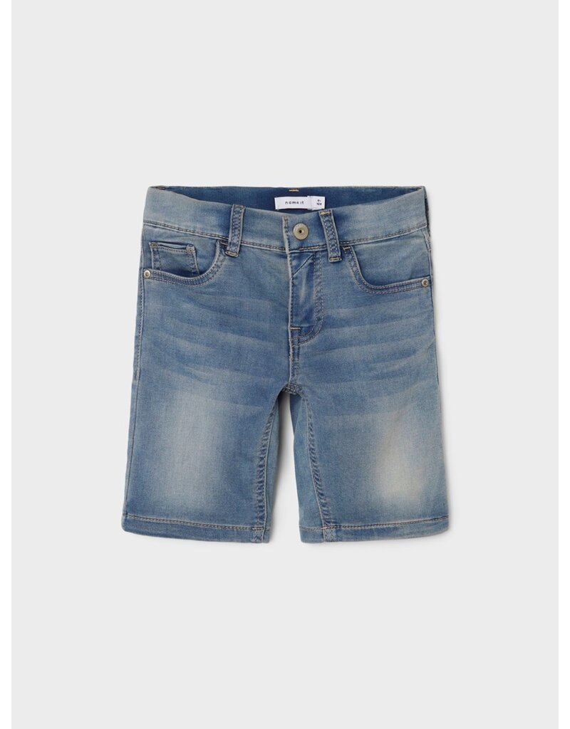 name it Theo Slim Denims Shorts Light Blue Denim