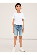 name it Theo Slim Denims Shorts Light Blue Denim