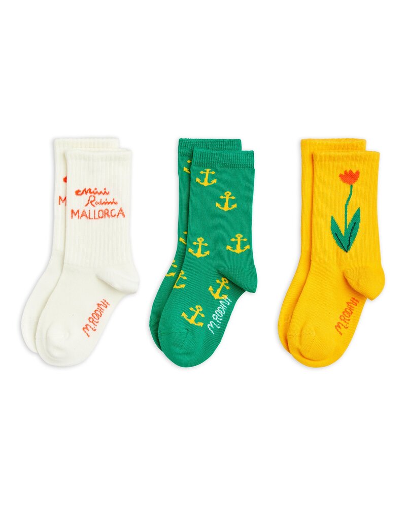 Mini Rodini Mallorca 3-Pack Socks