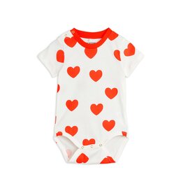 Mini Rodini Hearts aop ss Body Red