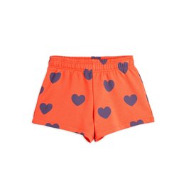 Mini Rodini Hearts aop Sweatshorts Red