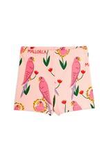 Mini Rodini Parrots aop Shorts Pink