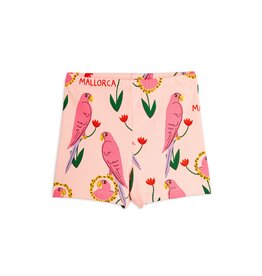 Mini Rodini Parrots aop Shorts Pink