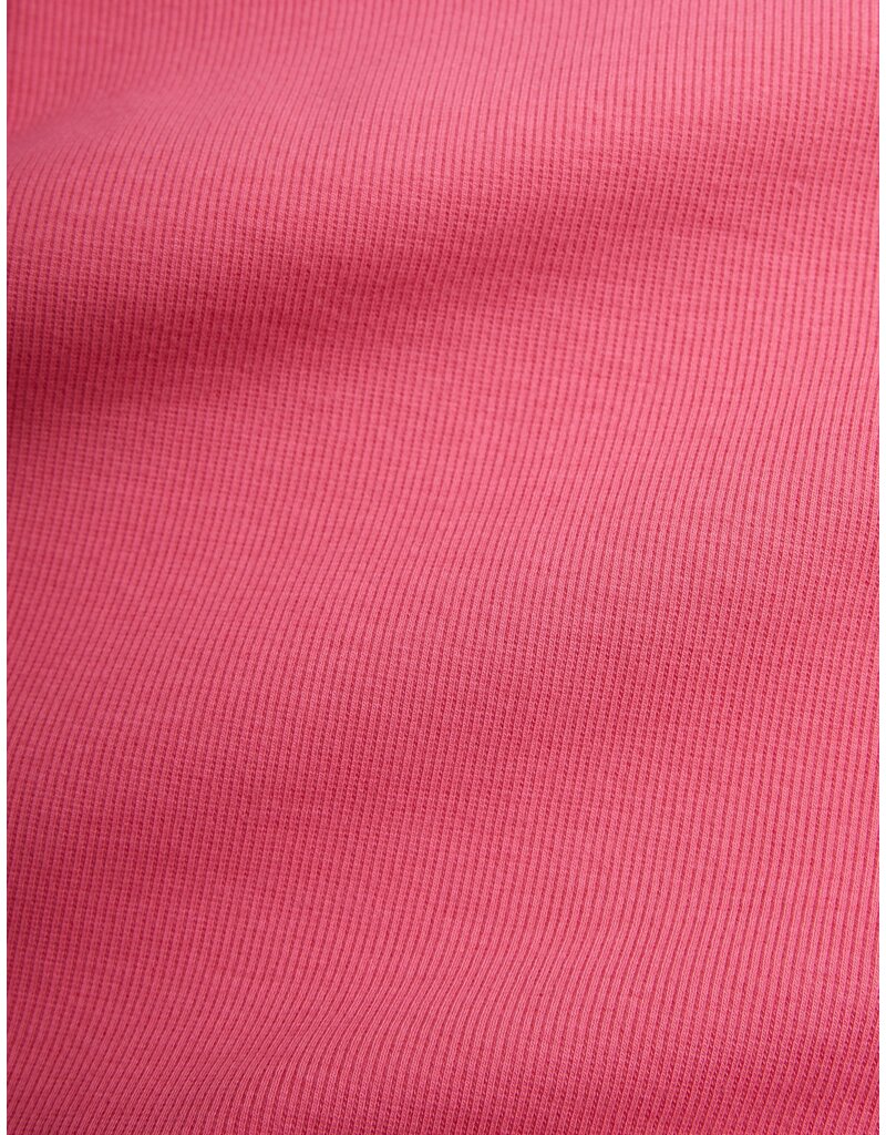 Mini Rodini Solid rib ss Dress Pink