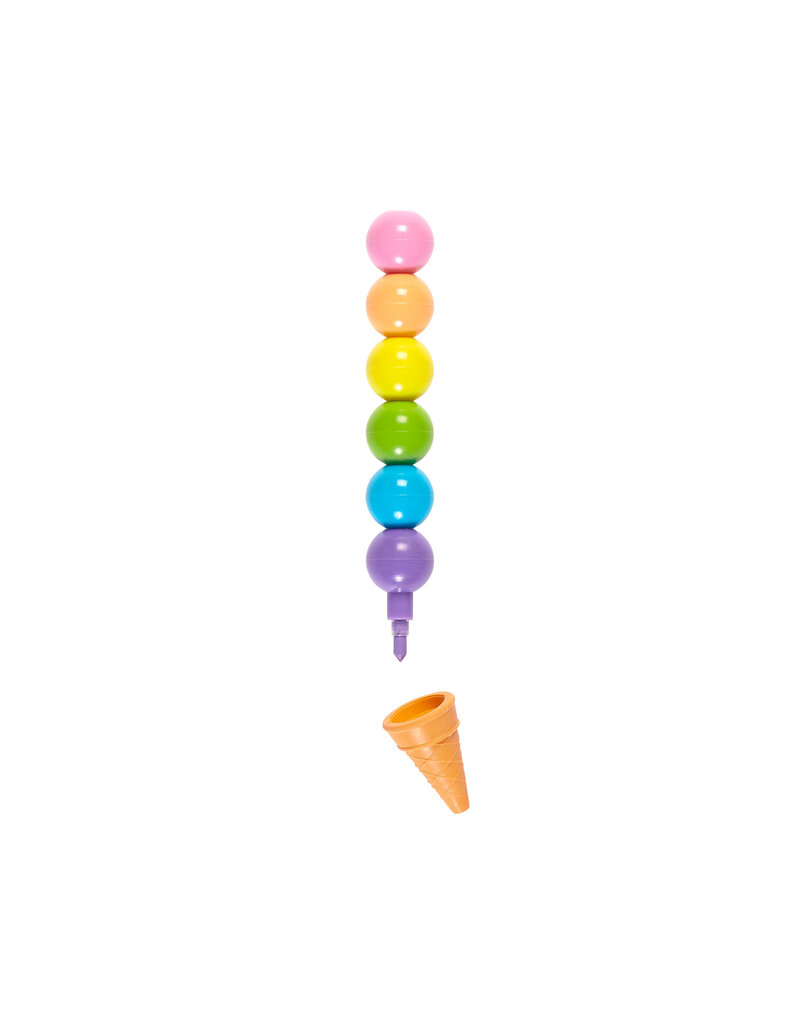 ooly Rainbow Scoops Stacking Erasable Crayons