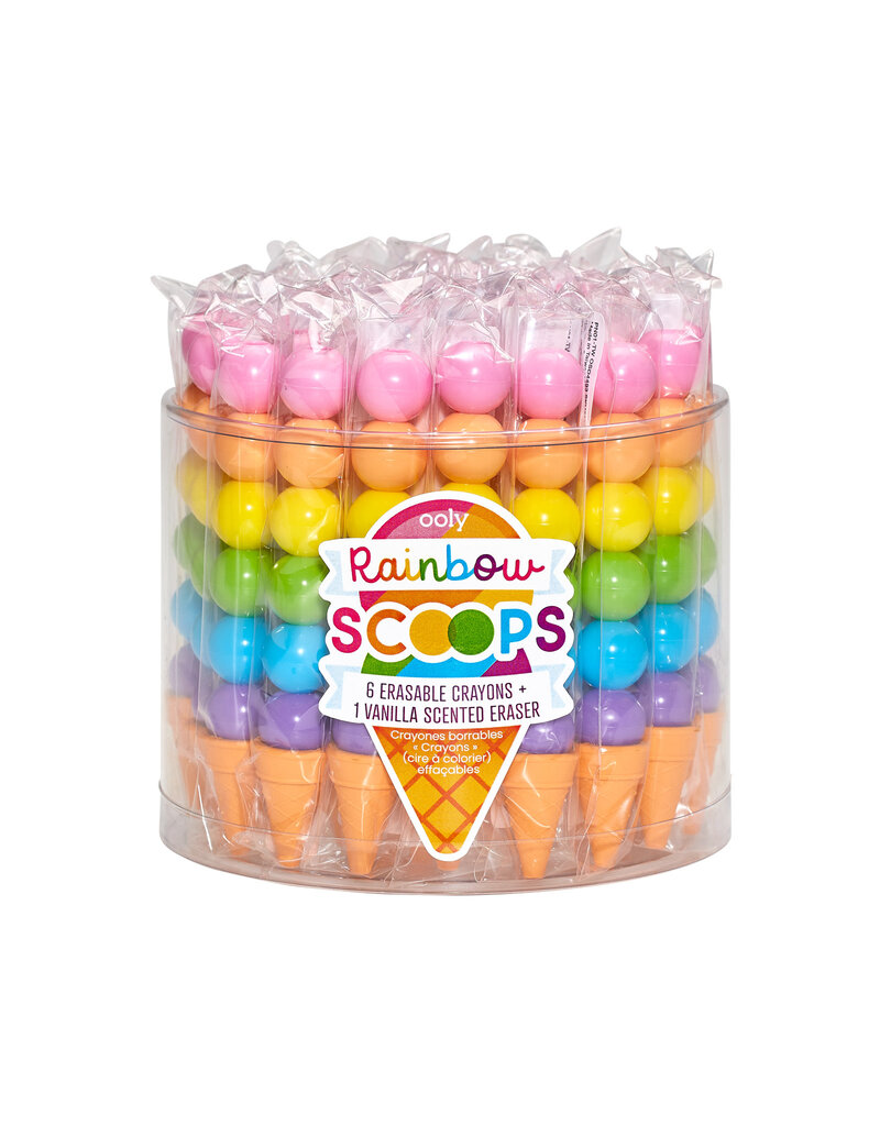 ooly Rainbow Scoops Stacking Erasable Crayons