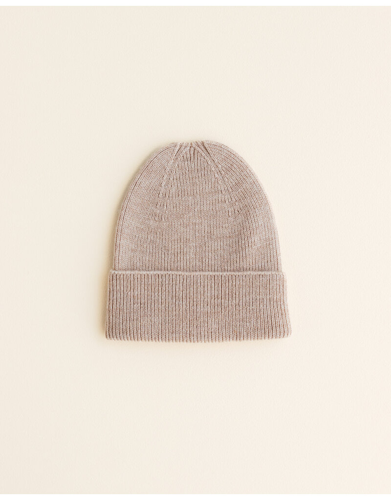 Hvid Beanie Fonzie (0-6M) Sand