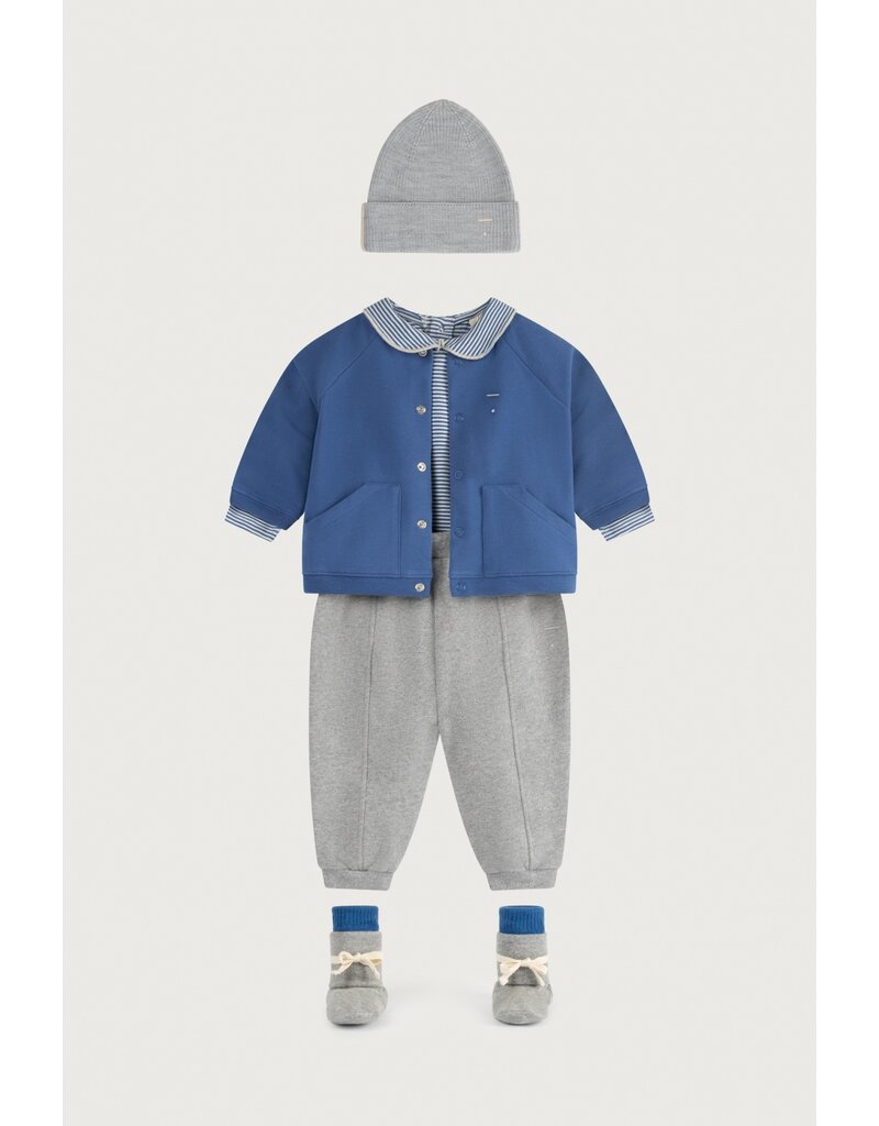 Gray Label Baby Baseball Cardigan Blue Moon