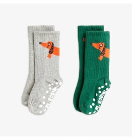 Mini Rodini Dog 2-Pack anti-slip Socks Multi