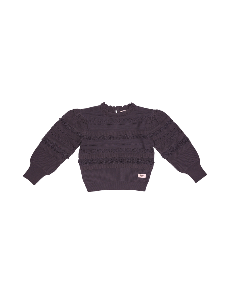 Baje Studio Nine Knitted Pullover Structure Purple Vintage