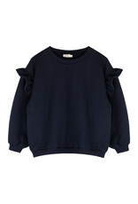 Jacky Sue Lois Ruffle Sweater Navy Blue