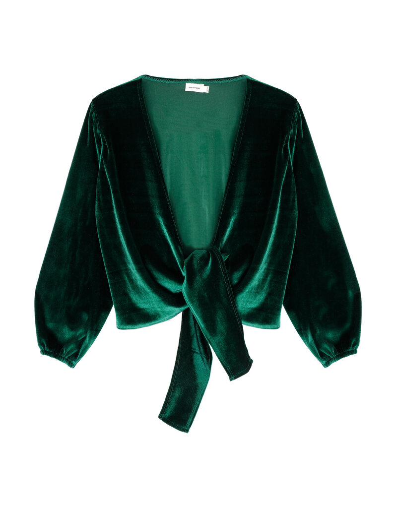 Jacky Sue Jazz Wrap Top - Velvet Emerald