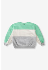 Alix the Label Knitted Colourblock Sweater Light Green