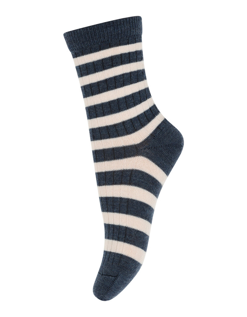 mp Denmark Elis Wool Socks Dark Denim Melange