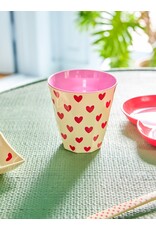 Rice Melamine Cup with Darling Hearts Print - Medium - 250 ml