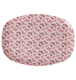 Rice Melamine Rectangular Plate with A Rose is a Rose Print