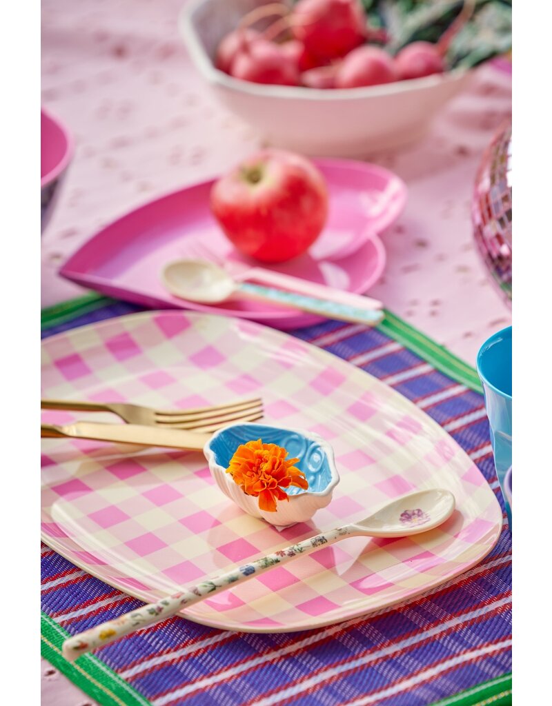 Rice Melamine Rectangular Plate with Check It Out Print