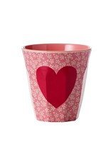 Rice Melamine Cup with Heart Print - Medium - 250 ml
