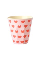 Rice Melamine Cup with Sweet Hearts Print - Medium - 250 ml