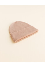 Hvid Beanie Fonzie Newborn Sand