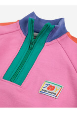 Bobo Choses Smiling color Block 1/4 Zipped Sweatshirt