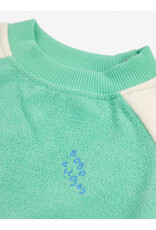 Bobo Choses Green Color Block Terry Cloth Sweatshirt