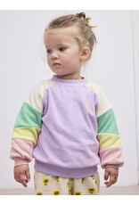 Bobo Choses Lila Color Block Terry Cloth Sweatshirt