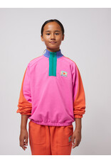 Bobo Choses Smiling color Block 1/4 Zipped Sweatshirt