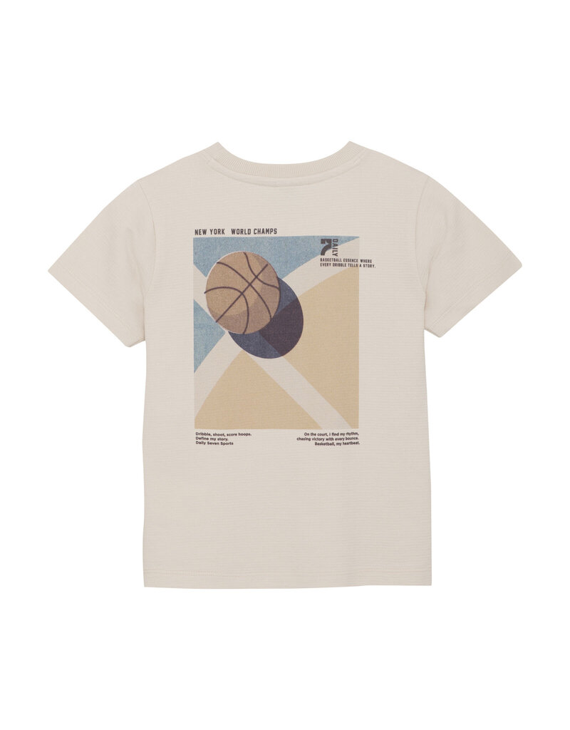 Daily Seven T-Shirt Structure Backprint Sandshell