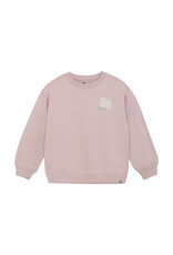 Daily Seven Sweater Oversized Backprint Pale Mauve