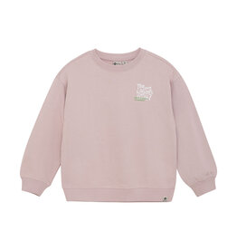 Daily Seven Sweater Oversized Backprint Pale Mauve