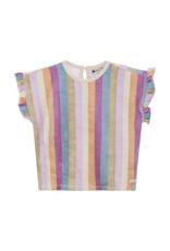 Daily Seven T-Shirt Terry Stripe Cherry Purple